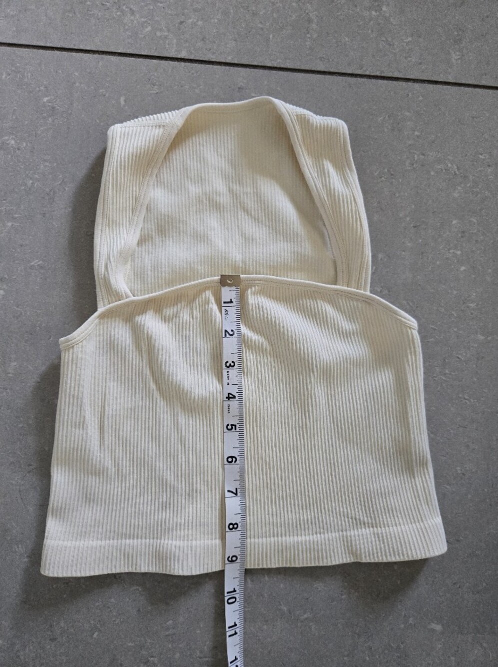 Ribbed Ivory Hooded Crop Top